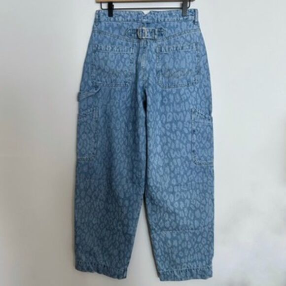 Damson Madder Drew Leopard Cargo Jeans US 6 / UK 10 - Picture 8 of 15